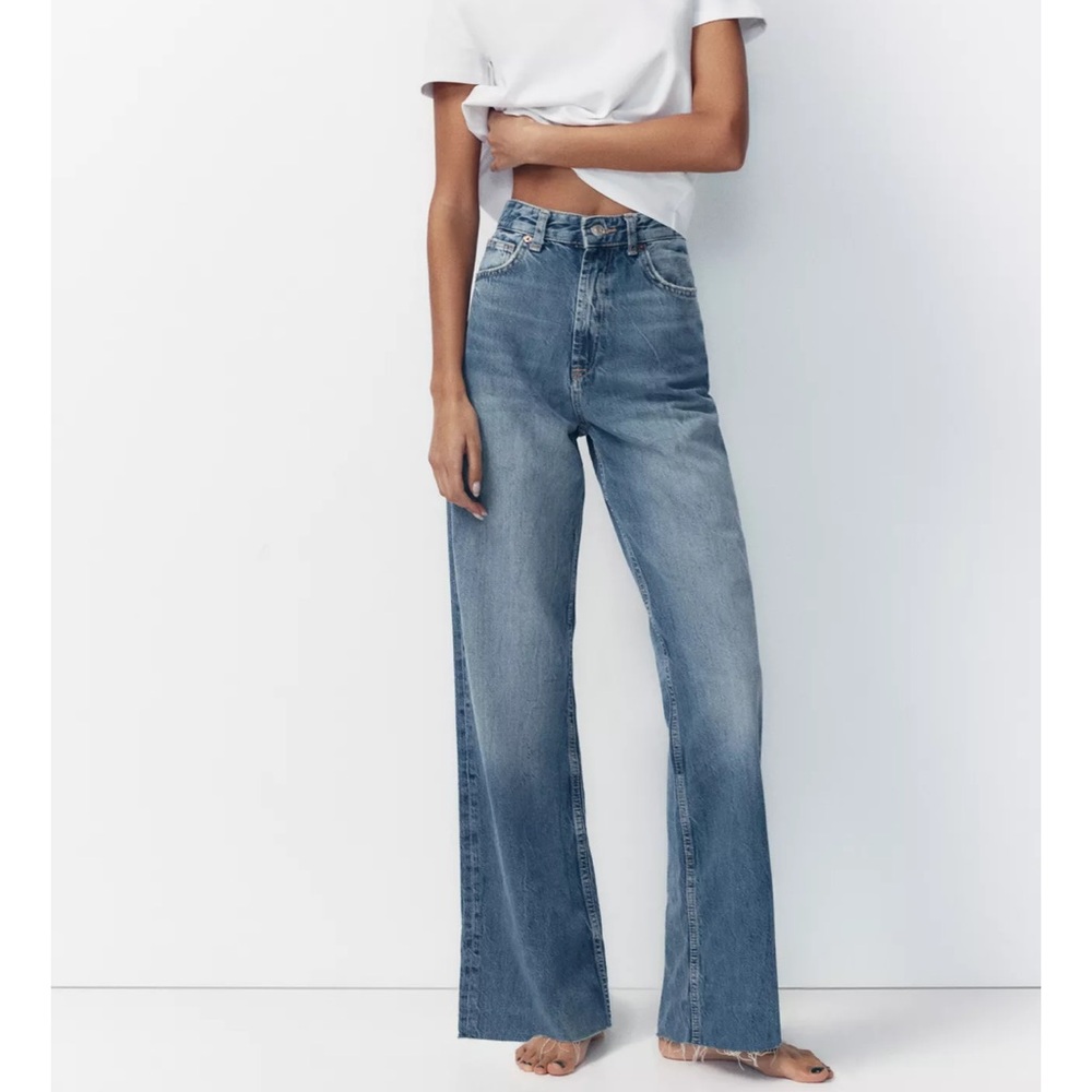 ZARA TRF HIGH WAIST JEANS SIZE 36/US 4 NWT